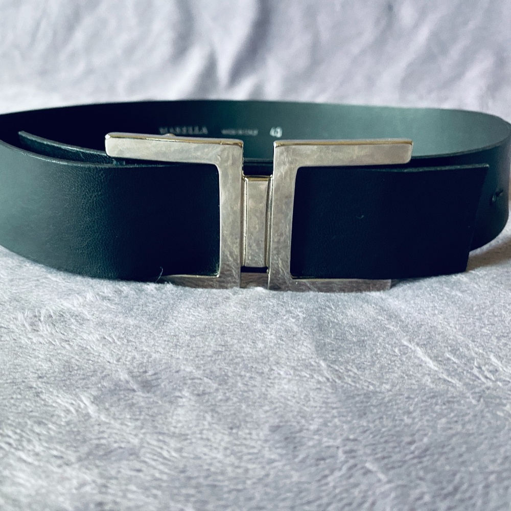 Marella Black Leather Belt